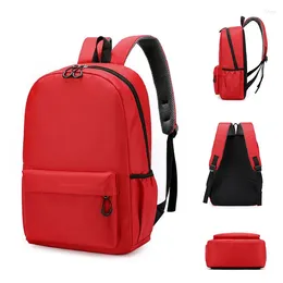 Backpack Simple Solid Color Shoulder Women Backpacks Nylon Large Capacity Travel Knapsacks Girls Student Daily Zipper Schoolbags