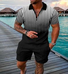 Men039s TShirts Men039s Clothing Summer Men Sets Tshirt Outfits Beach Shorts Tracksuit Set Fashion Solid Colour 2 Pieces Ts9322848
