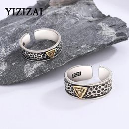 Cluster Rings YIZIZAI Vintage Thai Silver Egypt Eye Of Horus Couple For Women Men Hip-Hop Personality God Ring Charm Jewellery Gift