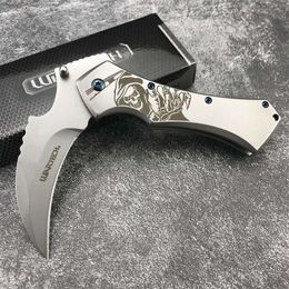 Tactical Wartech Scythe Ninja Folding Blade Claw Knife 420 Steel Death Pocket Karambit Knives Outdoor Camping Hunting EDC Tools L2405