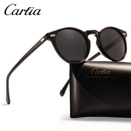 occhiali da sole polarizzati Carfia 5288 Old Oval Designer Occhiali da sole per donne uomini UV Protezione Acatato Acatato occhiali 3 colori con scatola 3103