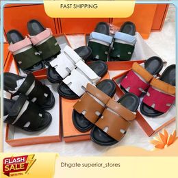 Chypre Designer Sandals For Mens Womens Leather Suede Flat Heels Casual Walk Sandles Slides Man Female claquette Summer Beach Sliders Shoes Slippers 24ss