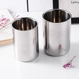 350ml500ml Stainless Steel Double Wall Beer Mug Silver Coffee Cup Portable Travel Office Water Cups Drinkware Tumbler 240510