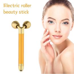 Face Massager 3D electric gold roller massage roller facial lifting beauty tool facial massage stick beauty skin care vibration tool Q240523