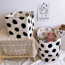 Storage Bags Cloth With Handle Cotton Linen Toys Clothes Organizer Home Sundries Storag Laundry Folding Laundri Hamper