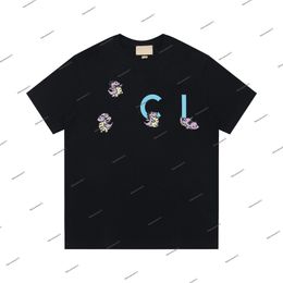 Summer Men Designers T Shirts Loose Oversize Tees Apparel Mans Casual Chest Letter Shirt Fun dragon official website synchronous embroidery upper body