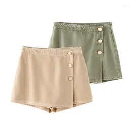 Skirts Women's Mini Skirt 2024 Fashion Spring Summer Denim Short Pant For Women High Street Ladies Culottes