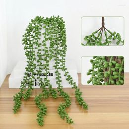 Decorative Flowers 70cm Green Lover's Tears Simulation Succulent Plants Fake Arrangement Accessories Wedding Party Home Wall Hanging Decor
