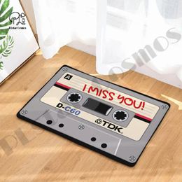 Carpets Retro Cassette Music Tape Porch Doormat Rug Mats Floor Carpet Living Room Kitchen Non-Slip Bathroom 3D Printed -1