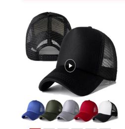 1 PCS Unisex Cap Casual Plain Mesh Baseball Cap Adjustable Snapback Hats For Women Men Hip Hop Trucker Cap Streetwear Dad Hat4085657