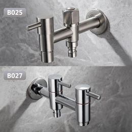 Bathroom Sink Faucets Multifunctional One-in And Two-out Washing Machine Faucet Wall-mounted Garden Mop Pool Double Handle Taps