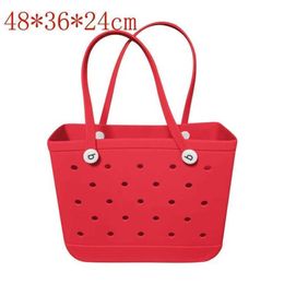 Hip Designer Beach Bag Large Shopping Bag Summer Eva Designer Bag Women Basket Bags Tote With Holes Breathable Pouch Storage 230320