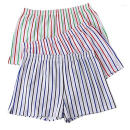 Underpants Men Boxer Shorts Cotton Underwear Personalized Stripesp Panties Large Size Sports Four Corner Loose Fitting Flat Pant