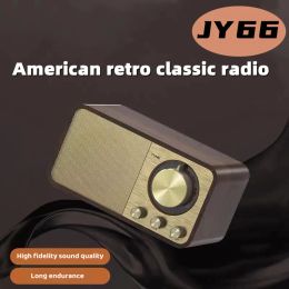 Wooden Bluetooth-Compatible 5.0 Speaker Retro Classic Soundbox Stereo Surround Super Bass Subwoofer AUX FM Radio For Computer PC
