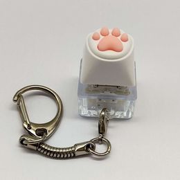 Cat button cute cat claw soft silicone test axis device decompression keychain pendant Creative relief toy