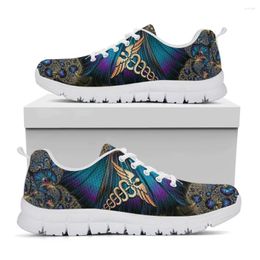 Casual Shoes Print Flats Ladies Fashion Lace-Up Sneakers High Quality Durable Female Lightweight Cosy Walking Footwear