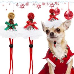 Dog Apparel Pet Hat Adorable Christmas Accessories Funny Hats Santa Bibs For Dogs Cats Cosplay Costume Year's Party Gift