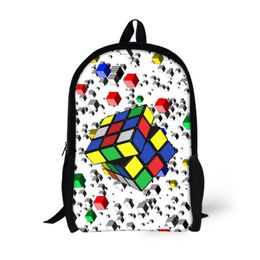Magic Cube Printing School Bags For Children Mochila Stylish Bookbags Teenager Girls Bookbag Kids Schoolbagsumka 209D