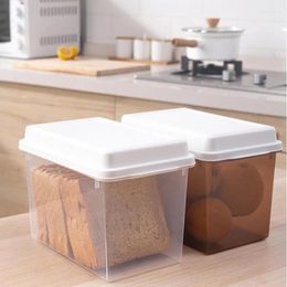 Storage Bottles Bread Box With Lid Toast Cookie Snack Container Refrigerator Dispenser Kitchen Food Containers Tray