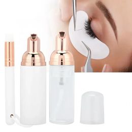 60ml Empty Bottles Eyelash Grafting Foaming Cleanser Brush Eye lashes Extension Makeup Remover Soft Powerful Eyelashes Cleanser