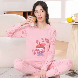 Baby Girl Pamas Winter Long Sleeved Children's Clothing Sleepwear Teen Pama Cotton Pyjamas Sets For Kids 8 10 12 14 16 Years L2405