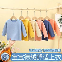 Clothing Sets Children Spring Autumn Long Sleeve T-shirt Pants Suit Kid Boy Girl Fleece Base Shirt Set