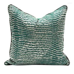 Pillow DUNXDECO Cover Decorative Case Cojines Modern Luxury Green Stripe Simple Artistic Sofa Chair Shame