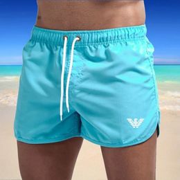 Beach Shorts Bodybuilding Fashion Men Gyms Fitness Sports Summer Casual Slim Cool Bermuda Male Quick Dry 240523