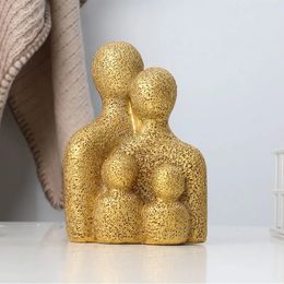 family Figures Statue Abstract Artwork Ornaments Desk Decoration Minimalist Yoga Character Resin Sculpture Modern Home Decor 240524