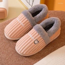 Slippers Couples Home Women Men Fashion Warm Winter Furry Soft Short Plush Slipper Non Slip Bedroom Slides Indoor Shoes 2024