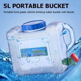 Water Bottles 5 L Container With Faucet Carrier Canister Portable Tank Beverage Outdoor