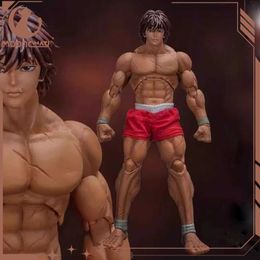 Action Toy Figures 17cm Ko Storm Toy Grab Bucket Baki Animation Hanma Baki Action Picture 1/12 Scale Exquisite Movable Collection Christmas Gift T240524