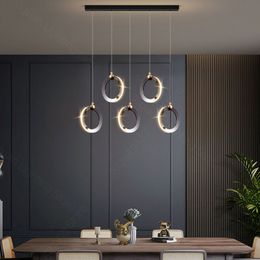 Circular Dining Room Chandelier Rectangular Circular Ceiling Kitchen Lamp Modern Led Bar bar Cafe Study Penthouse Chandelier