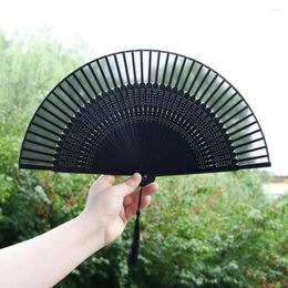 Decorative Figurines Bamboo Folding Fan Chinese Japanese Vintage Handheld With Tassels For Dance Music Festival Wedding Church Decoration