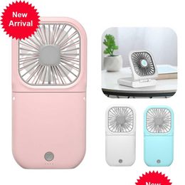 Other Home & Garden New Ihoven Portable Mini Fan Usb Rechargeable With Power Bank Handheld Desk Adjustable Air Cooler Office Outdoor T Dhv86