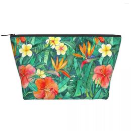 Storage Bags Bright Flowers Zipped Organisers Classic Tropical Garden Restroom Pack Makeup Bag Couples Cosmetic