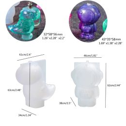 Dinosaur Silicone Mould Astronaut Resin Mould Keychain Pendant Silicone Mould Crystal Epoxy Mould DIY Jewellery Casting Mould