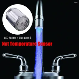 Kitchen Faucets LED Water Faucet Light Tap Glow Shower Bathroom RGB/Multi Color/Blue Luminous