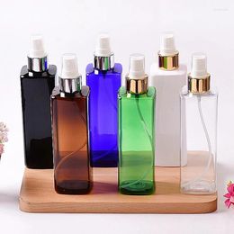 Storage Bottles 20pcs 250ml Empty Gold Silver Sprayer Pump Perfume Square Plastic Spray PET Containers For Cosmetic Packaging