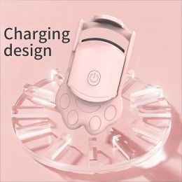 Electric Heated Eyelash Curler For Lasting Styling Portable Lash Lift Tool Intelligent Natural Curling With USB Rechargeable