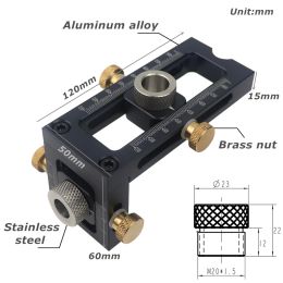 2 in 1 Doweling Jig Kit Drill Guide Locator Hole Puncher For Children Bed Furniture Connecting Woodworking Joinery System Tools