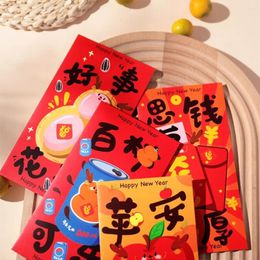 Gift Wrap Luck Money Bag Red Envelope 2024 Year Packet Dragon Pattern Pocket Wishes Good Blessing Gifts