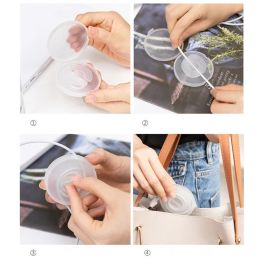 Clear Rotatable Wire Winder Box ins Portable Wire Organizer Cord Cable Winder Management Storage Box for Charging Data Line Tidy