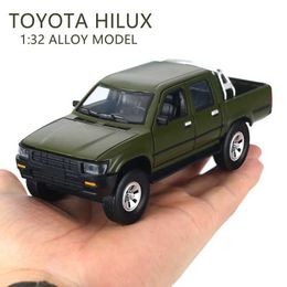 Diecast Model Cars 1 32 Hilux pickup truck alloy car model die-casting and toy car toy car metal series off-road vehicle model toy gifts T240524