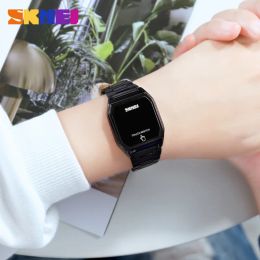 SKMEI LED Light Touch Date Time Electronic Watches Men Women Luxury Full Steel Waterproof Digital Wristwatches reloj hombre