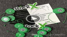 In Stock Green Circular Tag Rcode Sticker Flyer Card Authentic Plastic for Shoes4272343
