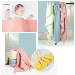 Blankets 120x150cm Baby Receiving Blanket 4 Layers Muslin Cotton Gauze Swaddle Wrap Towel