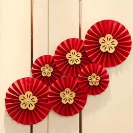 Decorative Figurines Handmade Wedding Gift Bedroom Decoration House Layout DIY Paper Fan Flowers Supplies Origami Marriage Flower