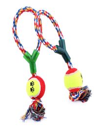 2018 New Dog Toys Cotton Rope Y Word Single Ball Pet Dog Training Toys Durable Small Or Big Tennis Toy 5367290