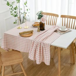 Table Cloth Thickened Cotton Linen Chequered Tablecloth Small Fresh Home Dining Modern Simplicity